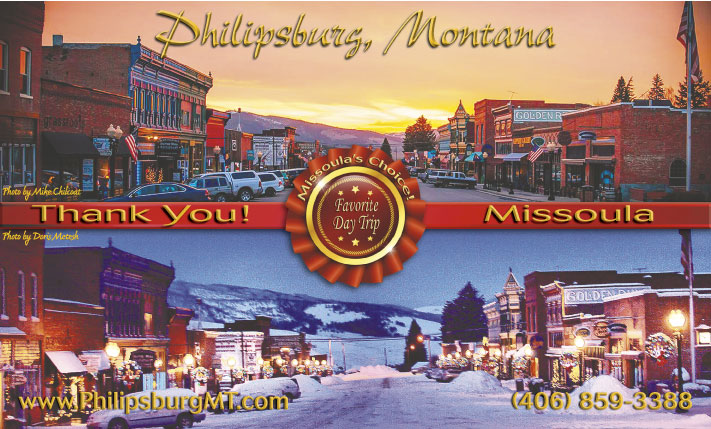 2016 The Missoulian ~ Missoula's Favorite Day Trip Award
									<br>
									Page xx
									&nbsp;&nbsp;&diams;&nbsp;&nbsp;
									9&frac78;"W x 5 24&frasl;25"H<br>
									30# Newsprint