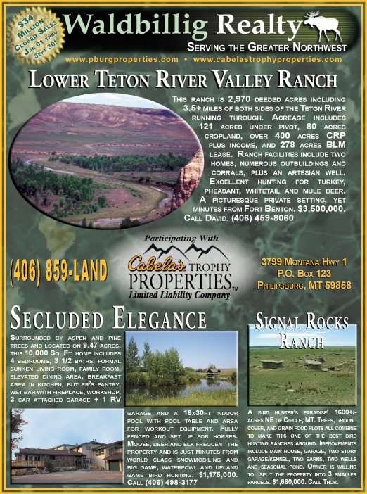 October 2006 Montana Land Magazine
									<br>
									Page 04
									&nbsp;&nbsp;&diams;&nbsp;&nbsp;
									7&frac14;"W x 9&frac34;"H<br>
									100# Coated Text Stock