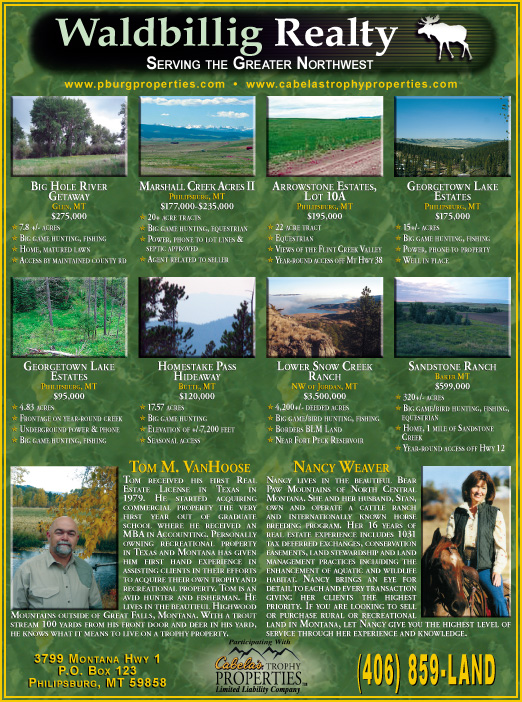 December 2006 Montana Land Magazine
									<br>
									Page 05
									&nbsp;&nbsp;&diams;&nbsp;&nbsp;
									7&frac14;"W x 9&frac34;"H<br>
									100# Coated Text Stock
