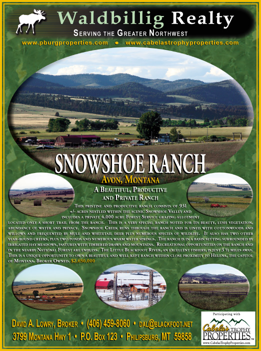 February 2007 Montana Land Magazine
									<br>
									Page 04
									&nbsp;&nbsp;&diams;&nbsp;&nbsp;
									7&frac14;"W x 9&frac34;"H<br>
									100# Coated Text Stock