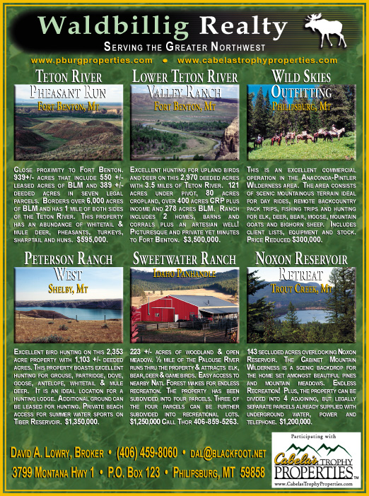 February 2007 Montana Land Magazine
									<br>
									Page 04
									&nbsp;&nbsp;&diams;&nbsp;&nbsp;
									7&frac14;"W x 9&frac34;"H<br>
									100# Coated Text Stock