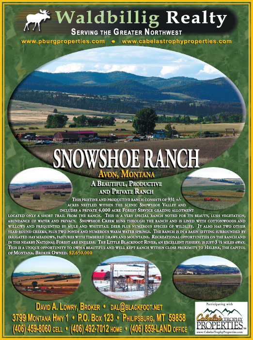 April 2007 Montana Land Magazine
									<br>
									Page 06
									&nbsp;&nbsp;&diams;&nbsp;&nbsp;
									7&frac14;"W x 9&frac34;"H<br>
									100# Coated Text Stock