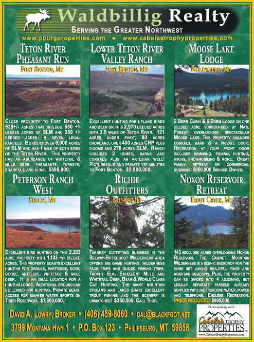 June 2007 Montana Land Magazine
									<br>
									Page 08
									&nbsp;&nbsp;&diams;&nbsp;&nbsp;
									7&frac14;"W x 9&frac34;"H<br>
									100# Coated Text Stock