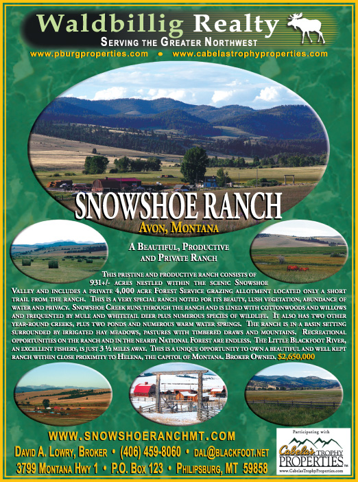 June 2007 Montana Land Magazine
									<br>
									Page 09
									&nbsp;&nbsp;&diams;&nbsp;&nbsp;
									7&frac14;"W x 9&frac34;"H<br>
									100# Coated Text Stock