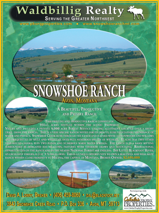 August 2007 Montana Land Magazine
									<br>
									Page 05
									&nbsp;&nbsp;&diams;&nbsp;&nbsp;
									7&frac14;"W x 9&frac34;"H<br>
									100# Coated Text Stock
