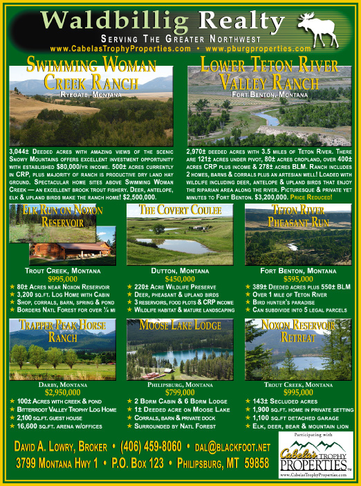 December 2007 Montana Land Magazine
									<br>
									Page 05
									&nbsp;&nbsp;&diams;&nbsp;&nbsp;
									7&frac14;"W x 9&frac34;"H<br>
									100# Coated Text Stock