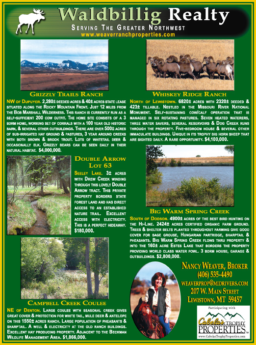 December 2007 Montana Land Magazine
									<br>
									Page 06
									&nbsp;&nbsp;&diams;&nbsp;&nbsp;
									7&frac14;"W x 9&frac34;"H<br>
									100# Coated Text Stock