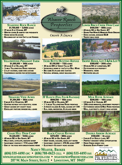 February 2008 Montana Land Magazine
									<br>
									Page 06
									&nbsp;&nbsp;&diams;&nbsp;&nbsp;
									7&frac14;"W x 9&frac34;"H<br>
									100# Coated Text Stock