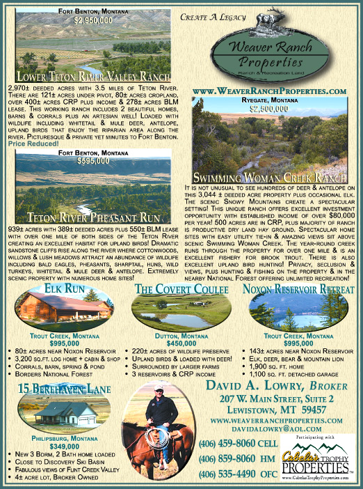 June 2008 Montana Land Magazine
									<br>
									Page 07
									&nbsp;&nbsp;&diams;&nbsp;&nbsp;
									7&frac14;"W x 9&frac34;"H<br>
									100# Coated Text Stock