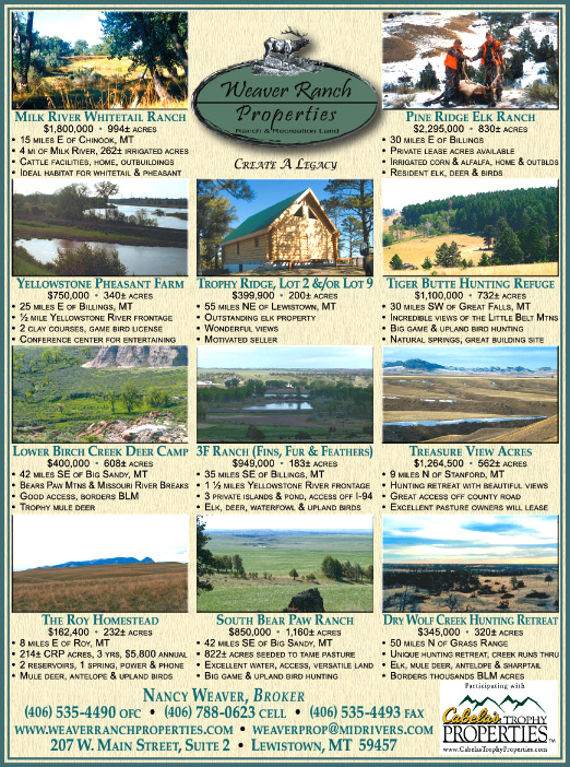 June 2008 Montana Land Magazine
									<br>
									Page 07
									&nbsp;&nbsp;&diams;&nbsp;&nbsp;
									7&frac14;"W x 9&frac34;"H<br>
									100# Coated Text Stock