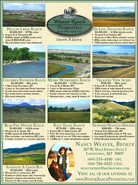 October 2008 Montana Land Magazine
									<br>
									Page 06
									&nbsp;&nbsp;&diams;&nbsp;&nbsp;
									7&frac14;"W x 9&frac34;"H<br>
									100# Coated Text Stock