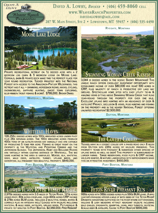 December 2008 Montana Land Magazine
									<br>
									Page 07
									&nbsp;&nbsp;&diams;&nbsp;&nbsp;
									7&frac14;"W x 9&frac34;"H<br>
									100# Coated Text Stock