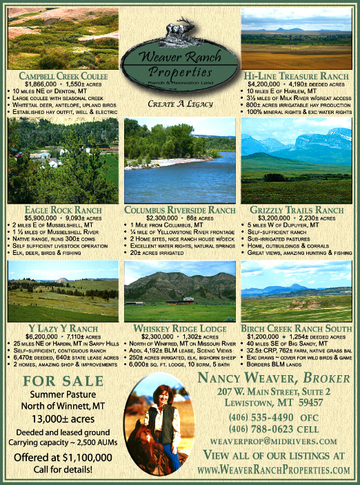 February 2009 Montana Land Magazine
									<br>
									Page 06
									&nbsp;&nbsp;&diams;&nbsp;&nbsp;
									7&frac14;"W x 9&frac34;"H<br>
									100# Coated Text Stock