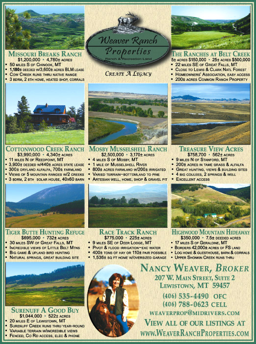 April 2009 Montana Land Magazine
									<br>
									Page 06
									&nbsp;&nbsp;&diams;&nbsp;&nbsp;
									7&frac14;"W x 9&frac34;"H<br>
									100# Coated Text Stock