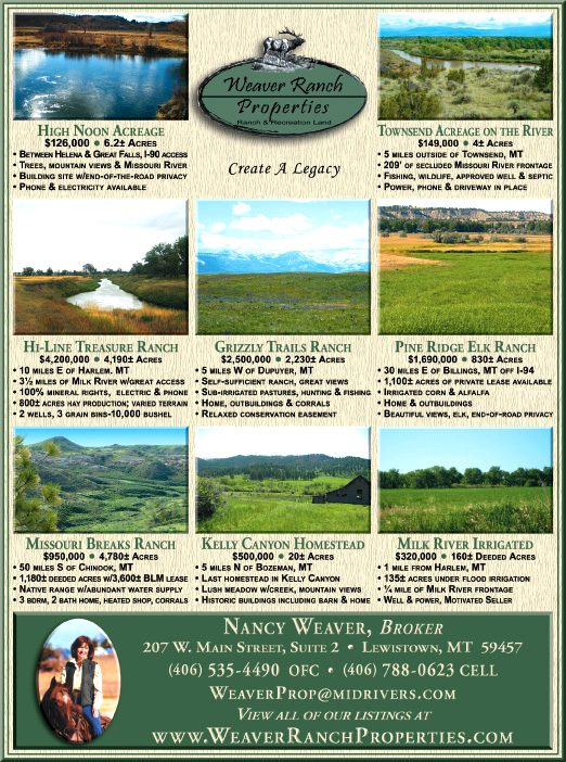 February 2010 Montana Land Magazine
									<br>
									Page 06
									&nbsp;&nbsp;&diams;&nbsp;&nbsp;
									7&frac14;"W x 9&frac34;"H<br>
									100# Coated Text Stock