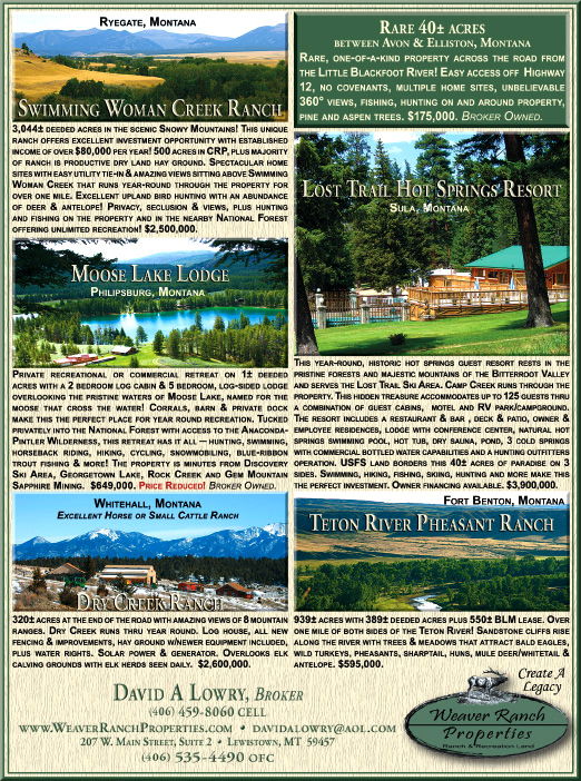 February 2010 Montana Land Magazine
									<br>
									Page 07
									&nbsp;&nbsp;&diams;&nbsp;&nbsp;
									7&frac14;"W x 9&frac34;"H<br>
									100# Coated Text Stock